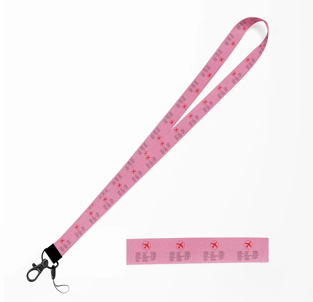 Aviation Alphabet 2 lanyard - pink