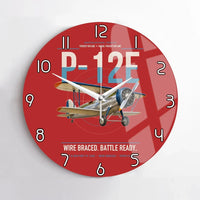 Thumbnail for Boeing P-12E design on red no frame wall clock