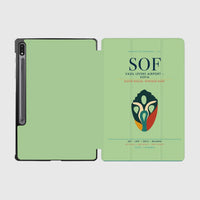 Thumbnail for Vasil Levski Airport – Sofia (SOF) design on light green samsung tablet tablet case