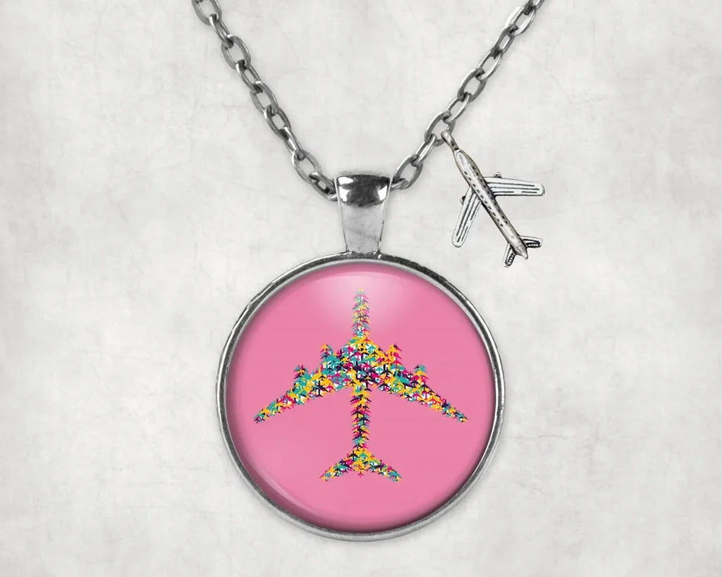 Colourful Airplane Necklace - view 8