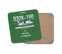 Thumbnail for Dornier D328-100 design on green 1 piece coaster