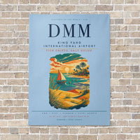 Thumbnail for King Fahd International Airport DMM vertical canvas print - no frame - light blue background