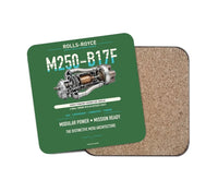 Thumbnail for M250-B17F design on green 1 piece coaster