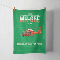 Thumbnail for Airbus MH-65E Dolphin design on green towel