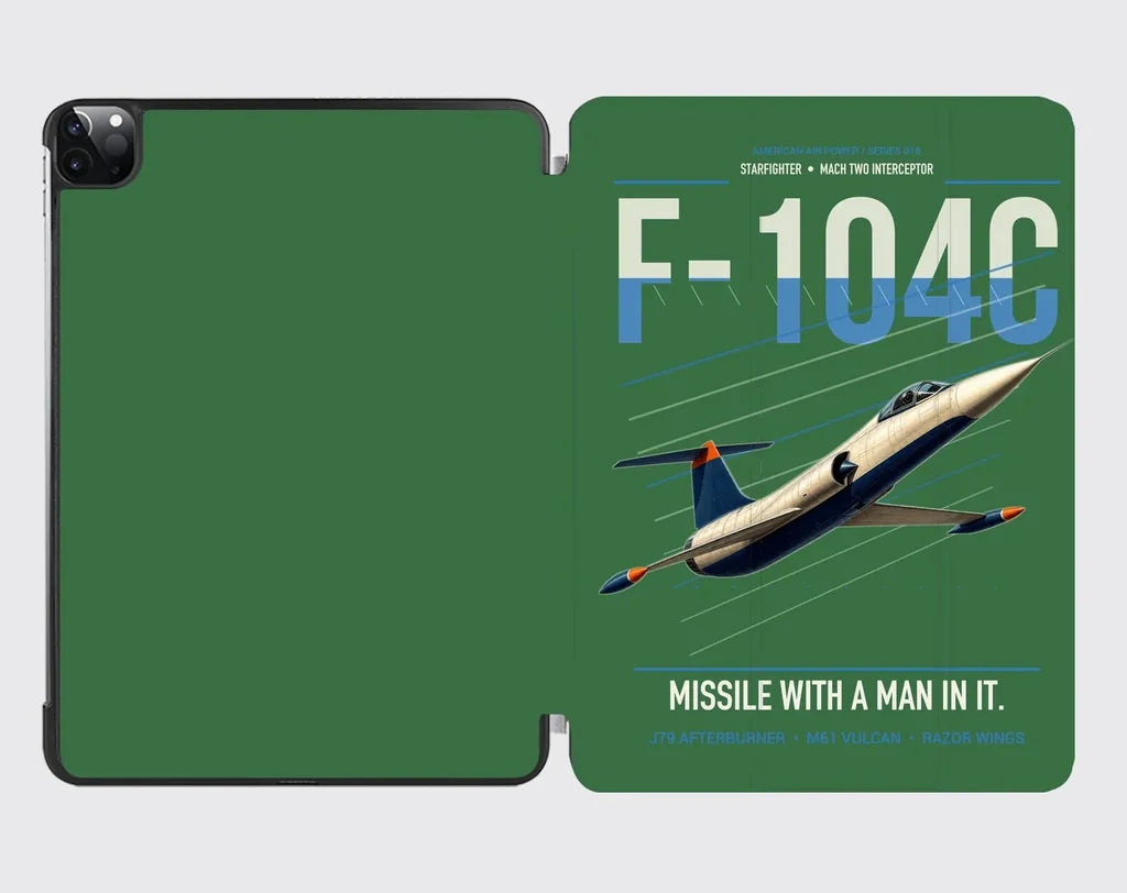 F-104C Starfighter design on green ipad tablet case