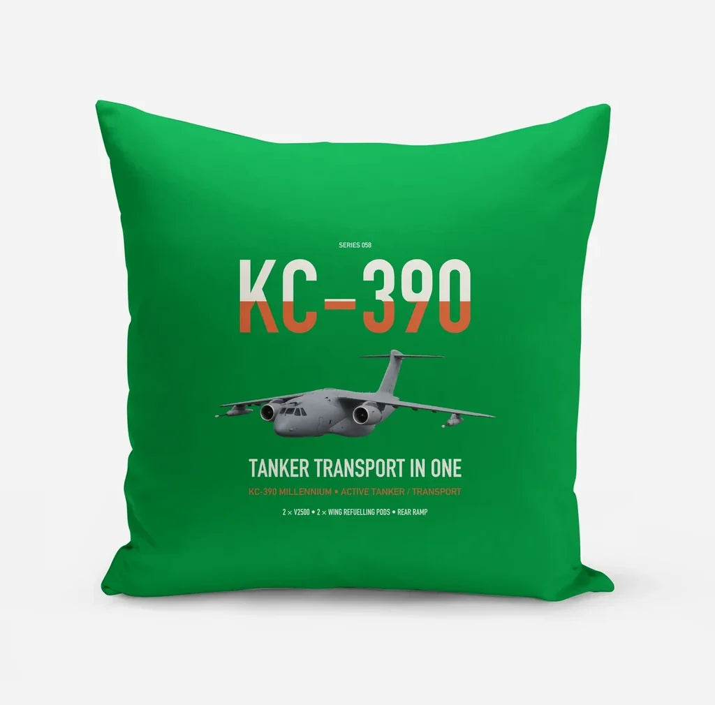 Embraer KC-390 Millennium design on green pillow