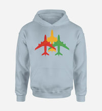 Thumbnail for Colourful 3 Airplanes Hoodie - view 8