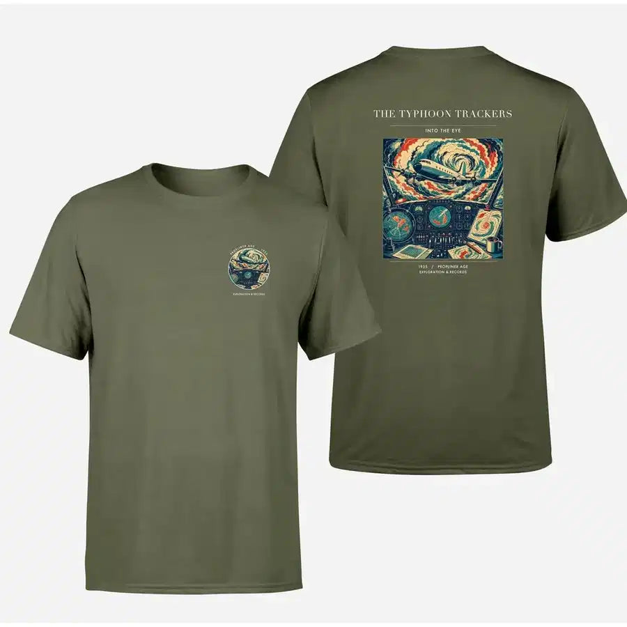 VINTAGE G4091 - The Typhoon Trackers - Double-Side T-Shirt design on greenarmy double side t shirt