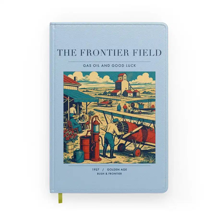 VINTAGE G4034 - The Frontier Field - Designed Notebooks design on lightblue