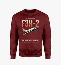 Thumbnail for F3H-2 Demon design on wine red sweatshirt