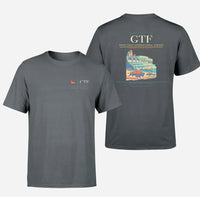 Thumbnail for Great Falls International Airport (GTF) design printed on gray double-side t-shirt