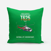 Thumbnail for Turkish Aerospace T625 Gökbey design on green pillow