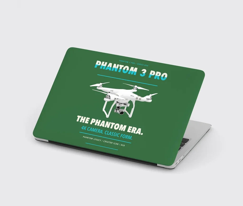 DJI Phantom 3 Professional design on green MacBook case