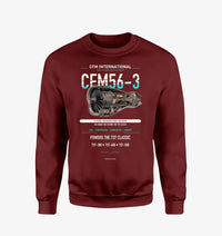 Thumbnail for CFM56-3 design on wine red sweatshirt