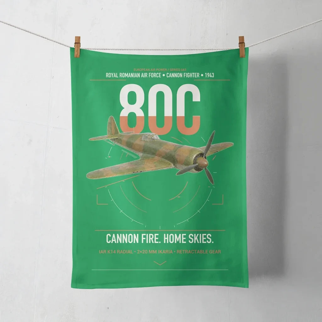 IAR 80C design on green towel