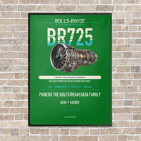 Thumbnail for BR725 vertical canvas print - framed - green background