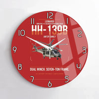Thumbnail for Leonardo HH-139B design on red no frame wall clock