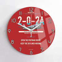 Thumbnail for Martin 2-0-2A design on red no frame wall clock