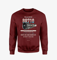 Thumbnail for BR710 design on wine red sweatshirt