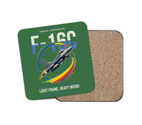 Thumbnail for F-16C Fighting Falcon design on green 1 piece coaster