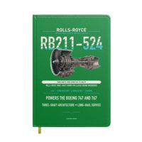 Thumbnail for RB211-524 design on green notebook