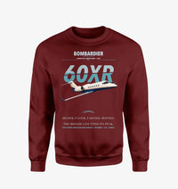 Thumbnail for Bombardier Learjet 60XR design on wine red sweatshirt