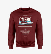 Thumbnail for Convair 580 design on wine red sweatshirt
