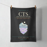 Thumbnail for New Chitose Airport Sapporo CTS - Snowfield Lavender Grid - Black