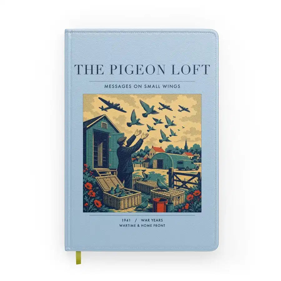 VINTAGE G4526 - The Pigeon Loft - Designed Notebooks design on lightblue