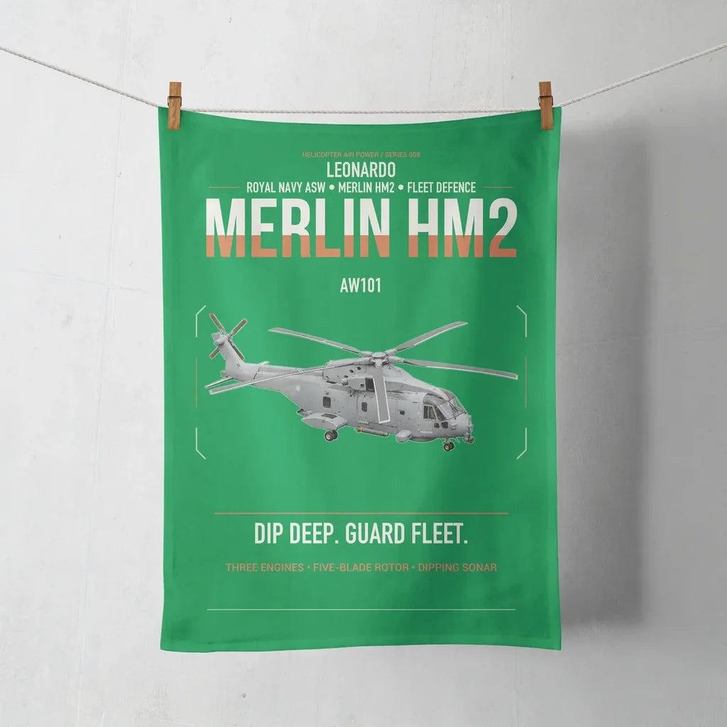 Leonardo AW101 Merlin HM2 design on green towel