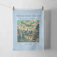 Thumbnail for VINTAGE G4325 - The Meadow Circuit - Designed Towels design on lightblue