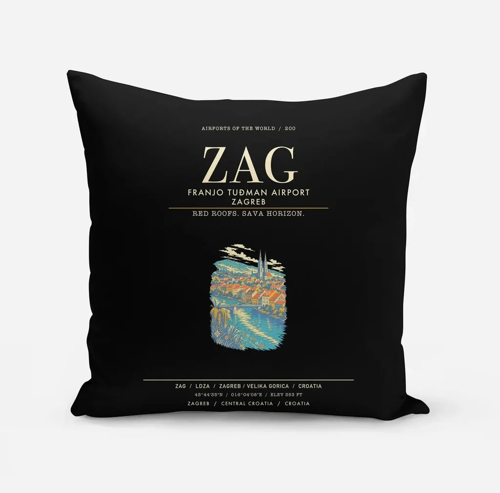 Franjo Tuman Airport Zagreb ZAG - Black