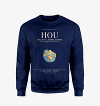 Thumbnail for William P. Hobby Airport HOU Sweatshirt - Navy Blue