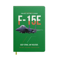 Thumbnail for F-15E Strike Eagle Deep Strike Any Weather design on green notebook