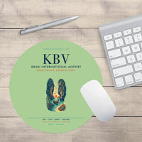 Thumbnail for Krabi International Airport (KBV) design on light green round mouse pad