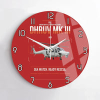 Thumbnail for HAL ALH Dhruv Mk III design on red no frame wall clock