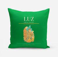 Thumbnail for Lublin Airport (LUZ) design on green pillow