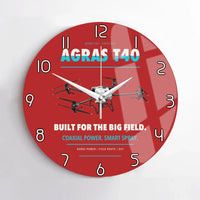 Thumbnail for DJI Agras T40 design on red no frame wall clock