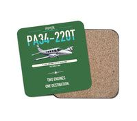 Thumbnail for Piper PA-34-220T Seneca V design on green 1 piece coaster