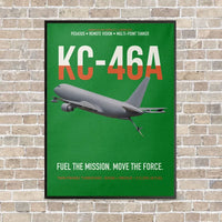 Thumbnail for KC-46A PEGASUS vertical canvas print - framed - green background