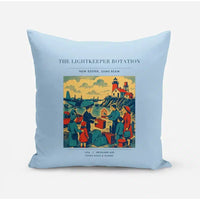 Thumbnail for VINTAGE G4418 - The Lightkeeper Rotation - Designed Pillows design on lightblue