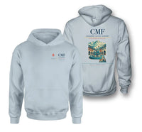 Thumbnail for Chambéry-Savoie Airport (CMF) design on light blue double-side hoodie