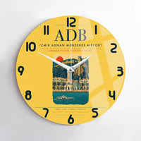 Thumbnail for Izmir Adnan Menderes Airport ADB Wall-Clock No-Frame - Yellow