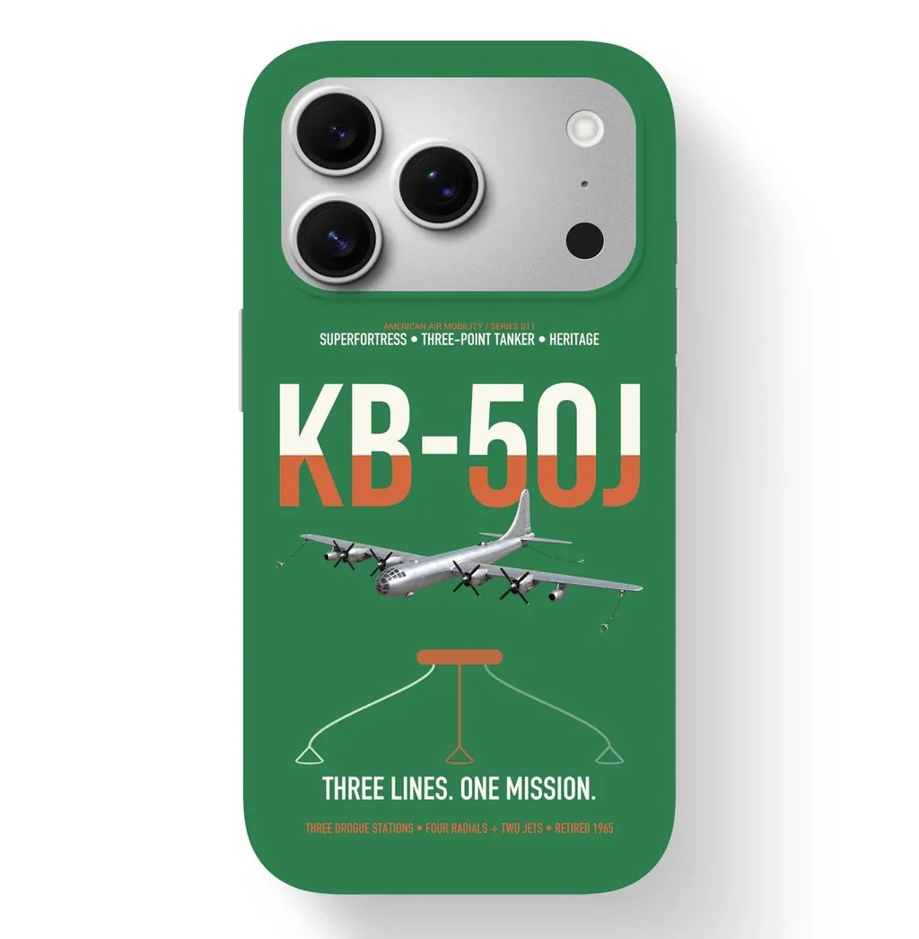 KB-50J Superfortress design on green magsafe iphone case, for iPhone 17 Pro