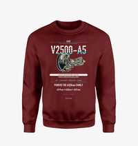 Thumbnail for V2500-A5 design on wine red sweatshirt