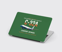 Thumbnail for C-32A Air Force Two Global Reach design on green MacBook case