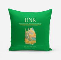 Thumbnail for Dnipropetrovsk International Airport (DNK) design on green pillow