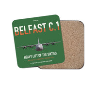 Thumbnail for Short Belfast C.1 design on green 1 piece coaster