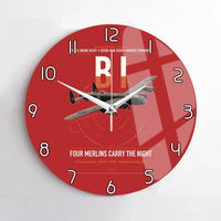 Thumbnail for Avro Lancaster B I design on red no frame wall clock