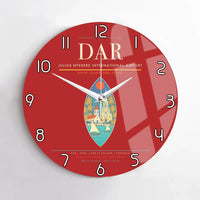 Thumbnail for Julius Nyerere International Airport (DAR) design on red no frame wall clock